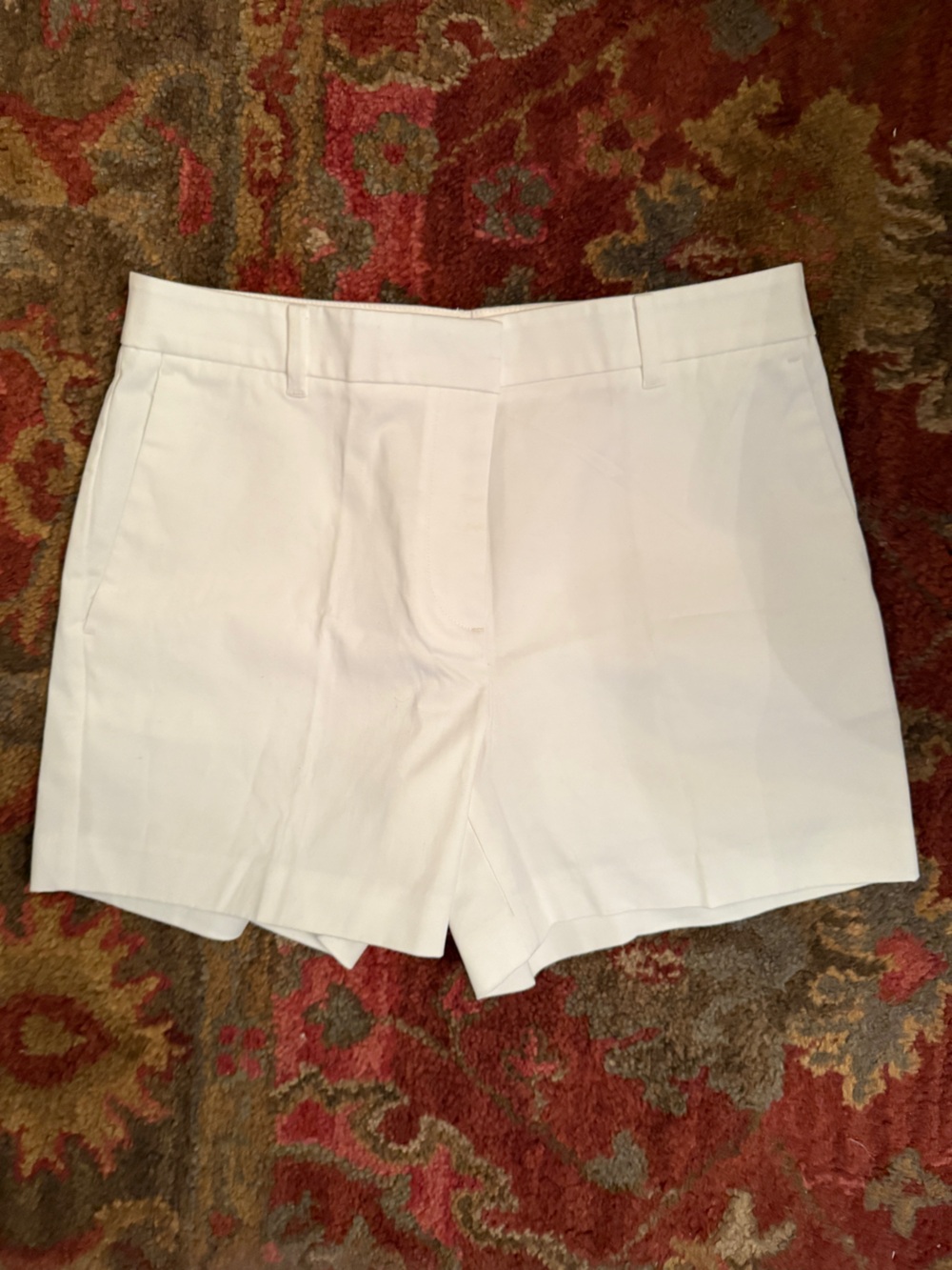 Ann Taylor White Tailored Bermuda Shorts